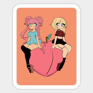 peachy keen girls Sticker
